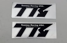Load image into Gallery viewer, 2 x TOOMEY RACING USA ANODIZED ALUMINUM SILENCER LABEL STICKER ELBLEM